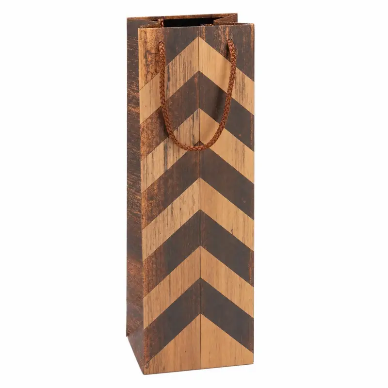 WOOD CHEVRON GIFT BAG