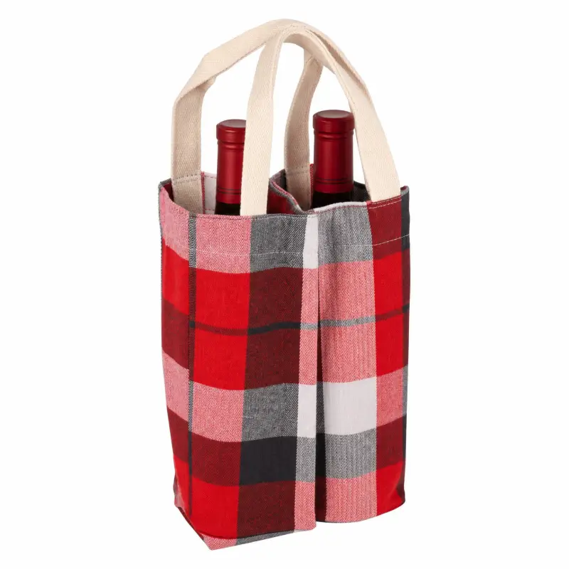 Xmas Flannel 2Btl Bag
