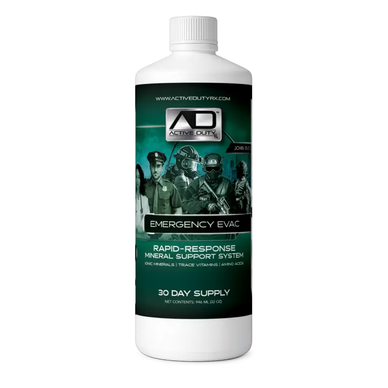 Active Duty RX™ Emergency Evac – Rapid Response Mineral Support