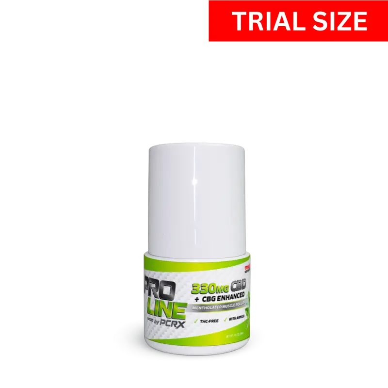 Mentholated Muscle Roll-On • 330 mg CBD + CBG (Trial Size)