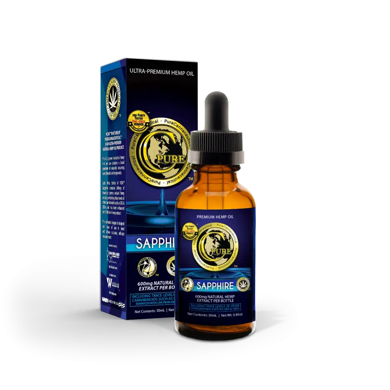 PCRX™ SAPPHIRE Hemp Oil Tincture, 30mL