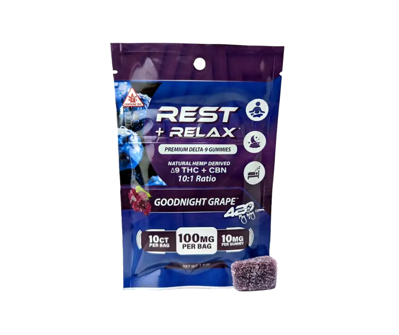 Rest + Relax • Goodnight Grape | 420 My Way, DELTA-9 THC + CBN Gummy