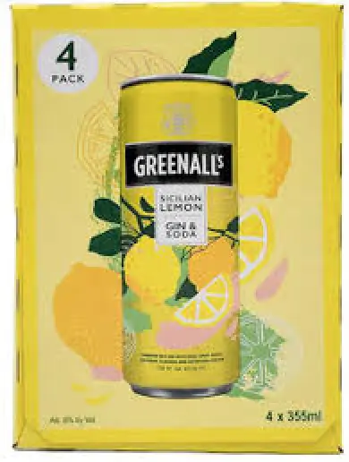 Greenall's Lemon Gin & Soda 4 Pack 250ml