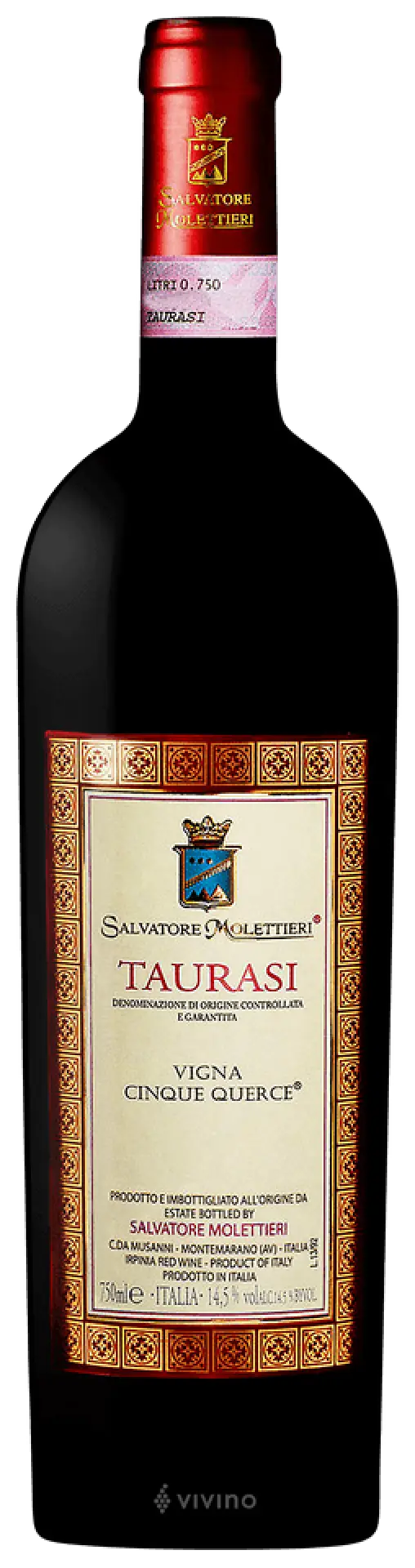 Salvatore Molettieri Taurasi Cinque Querce 750ml