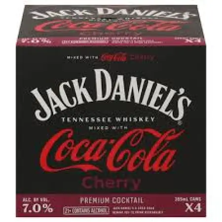 Jack Daniel's & Coca-Cola Cans 4pk 12oz