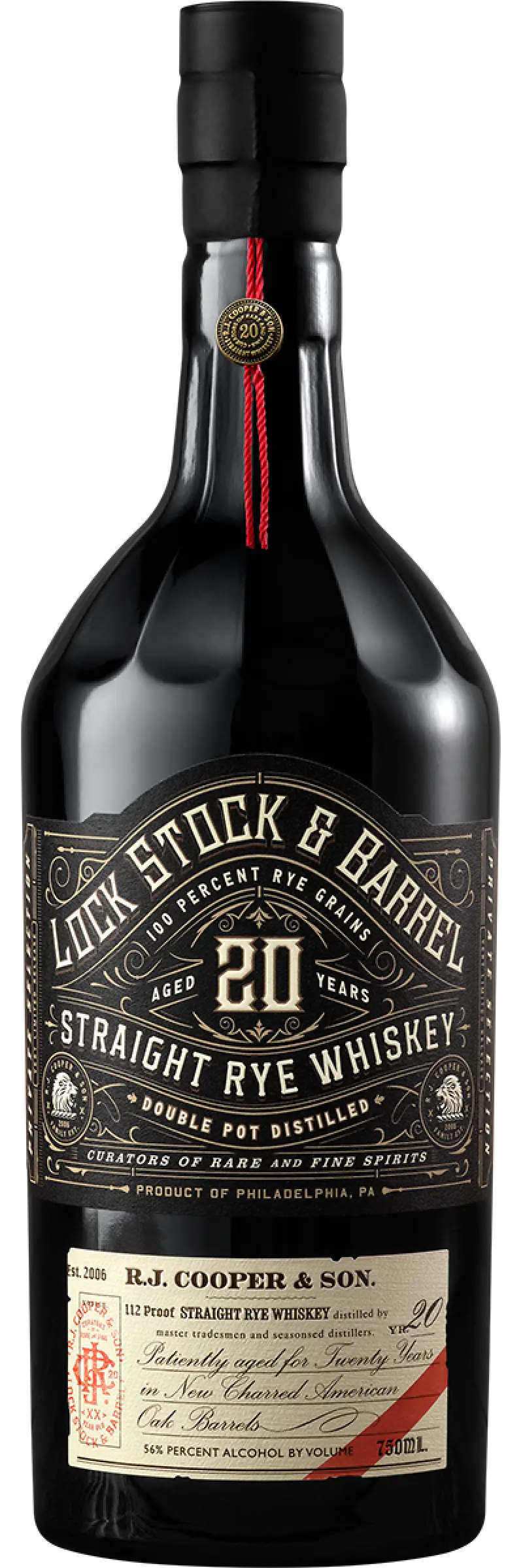 Lock Stock & Barrel 20 Year Old Straight Rye Whiskey 750ml