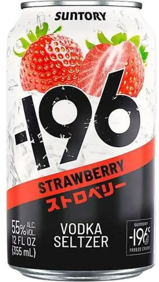 Suntory -196 Vodka Seltzer Strawberry 350ml