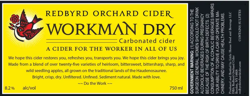 Redbyrd Workman 750ml