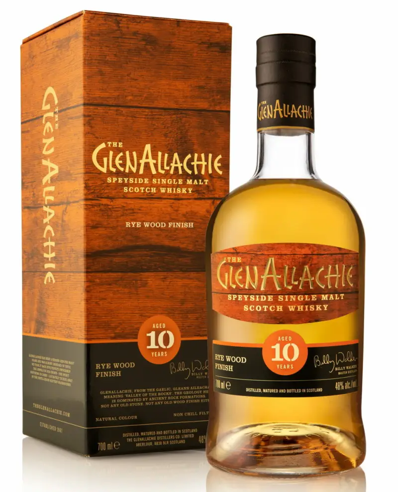 The GlenAllachie 10 Year Old Rye Wood Finish 700ml