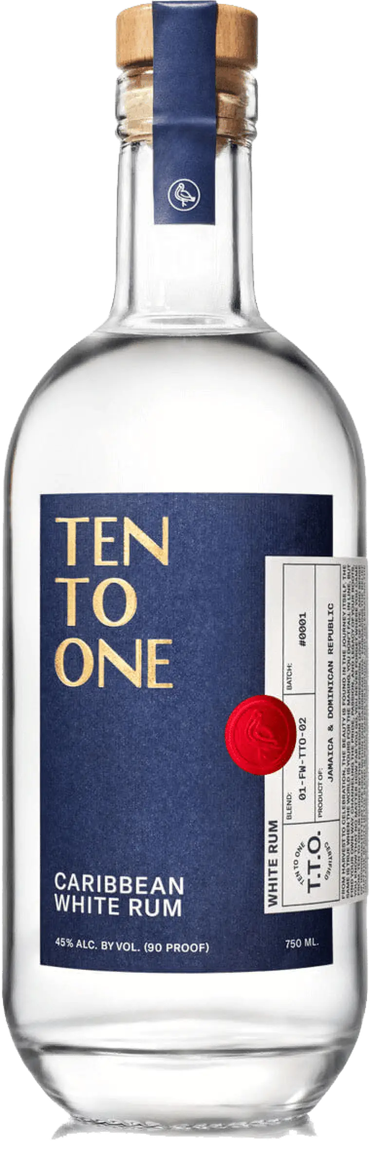 Ten To One White Rum 90 Proof 750ml