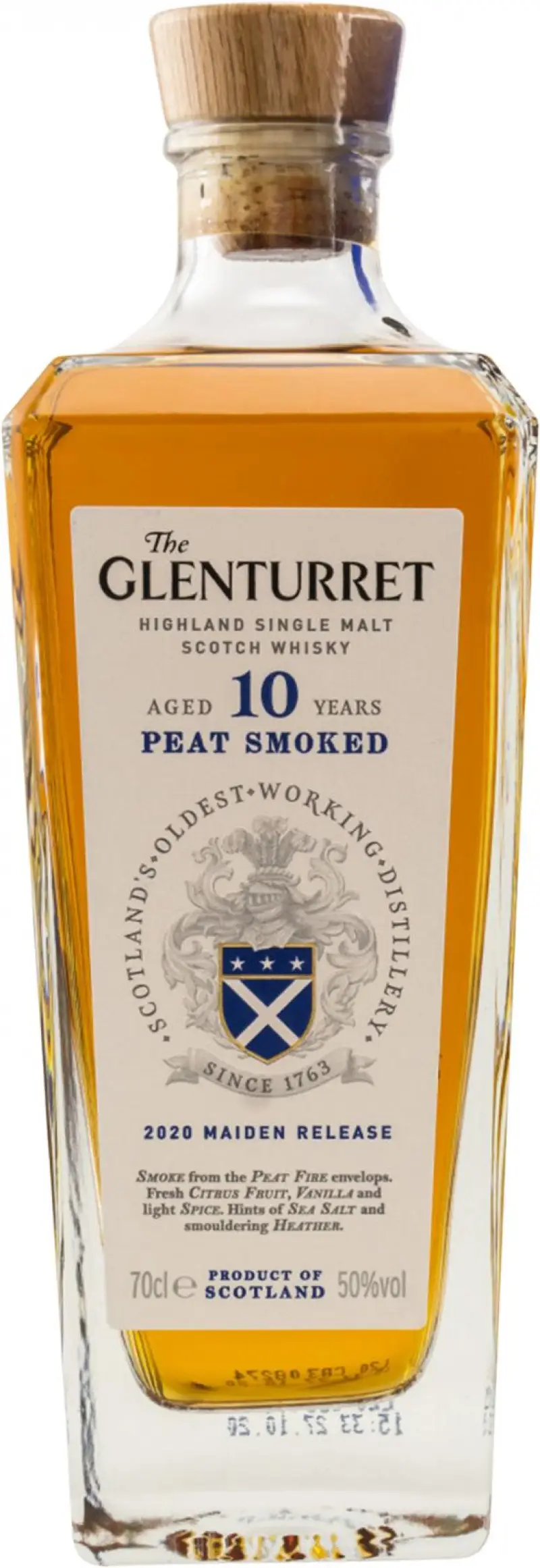 The Glenturret 10 Years Old Peat Smoked Single Malt Scotch Whisky 750ml