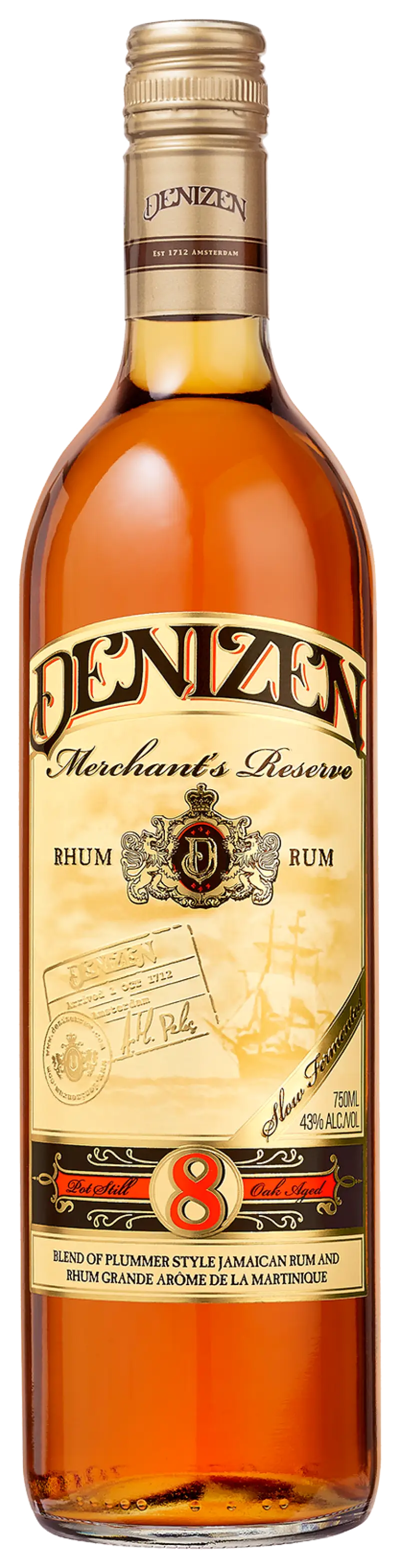 Denizen Merchant's Reserve 8 Year Rum 750ml