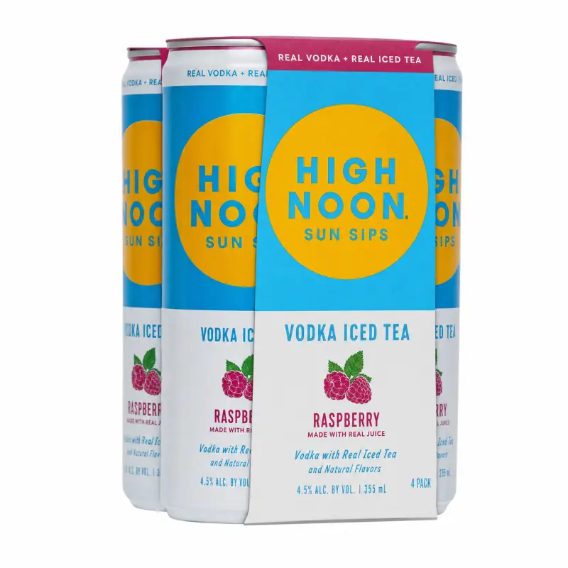 High Noon Raspberry Iced Tea 4pk 355ml
