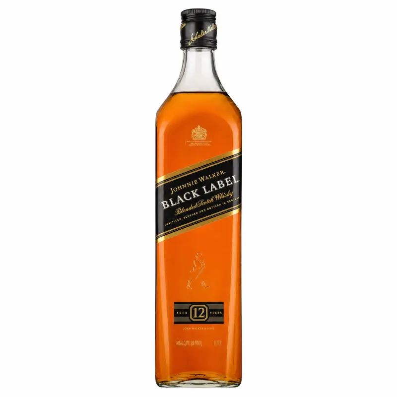 Johnnie Walker Black Label Blended Scotch Whisky 1L