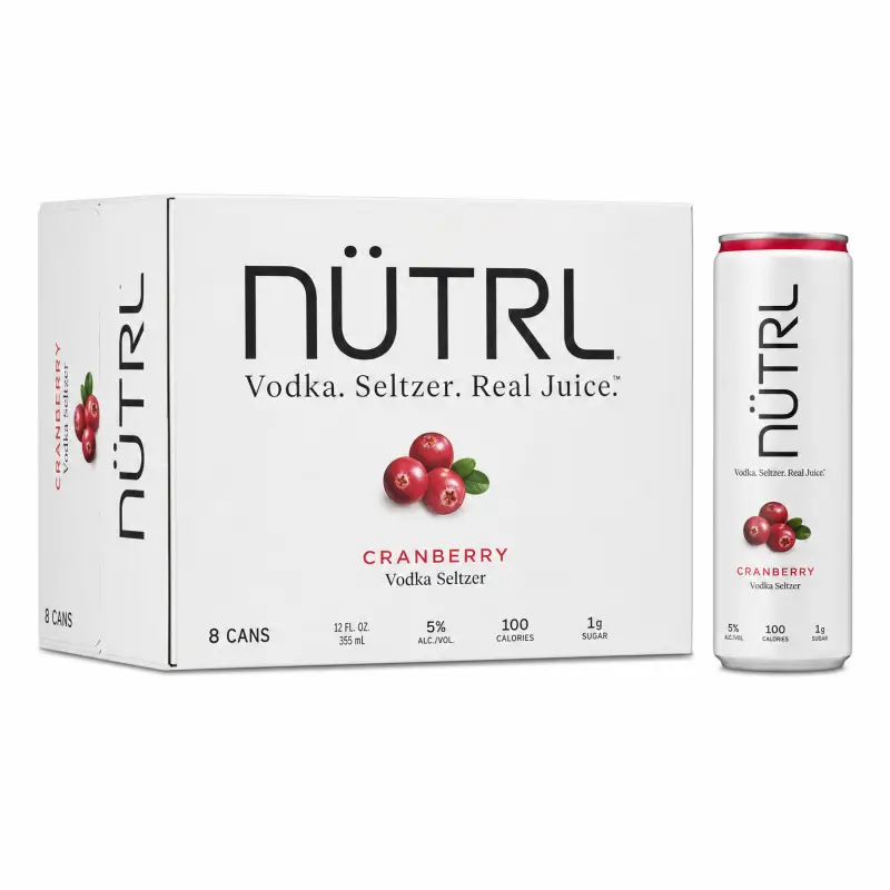 NÜTRL Cranberry Vodka Seltzer 8pk 12oz Cans