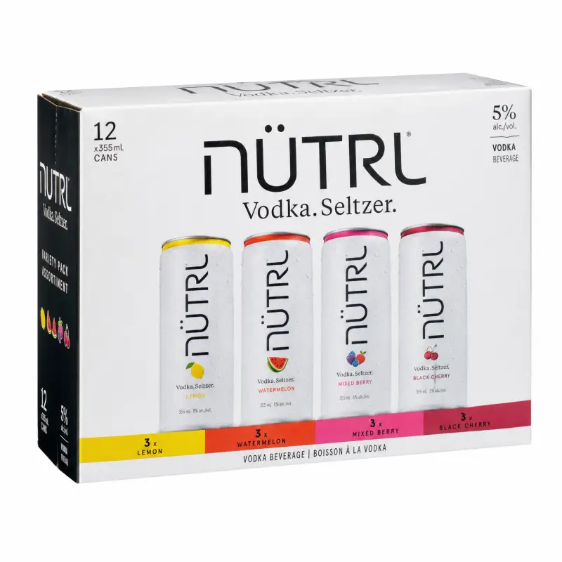 Nütrl Vodka Seltzer Variety Pack 12x355ml