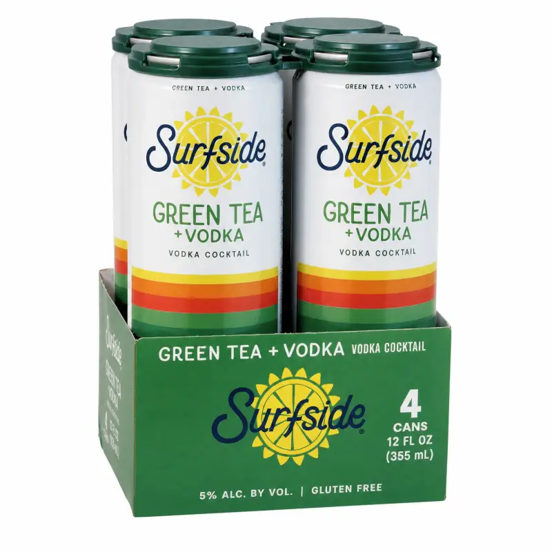 Surfside Green Tea + Vodka 4 Pack 12oz Cans