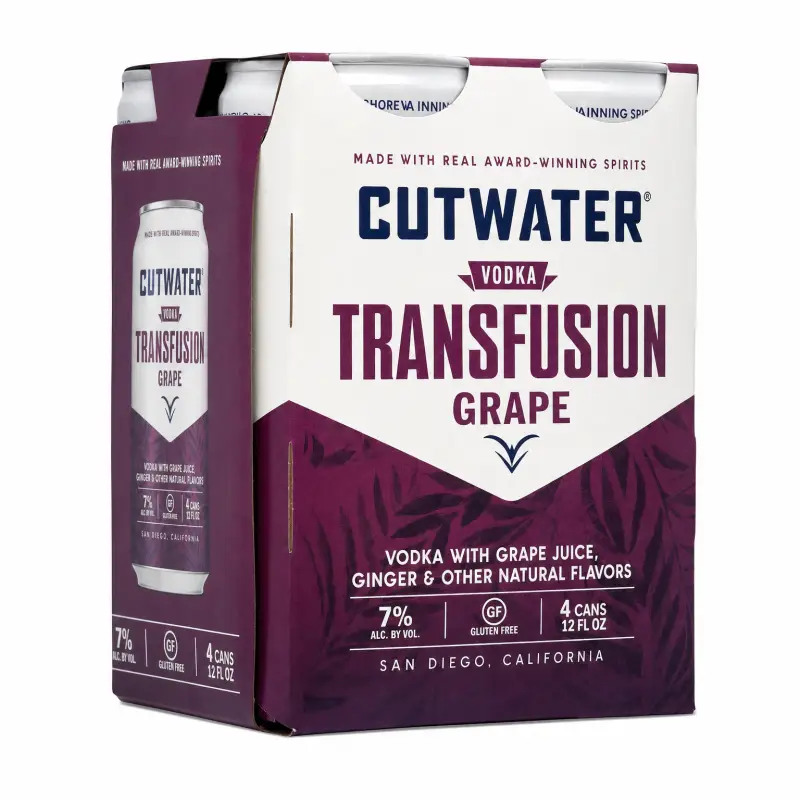 Cutwater Vodka Transfusion Grape 4pk 12oz