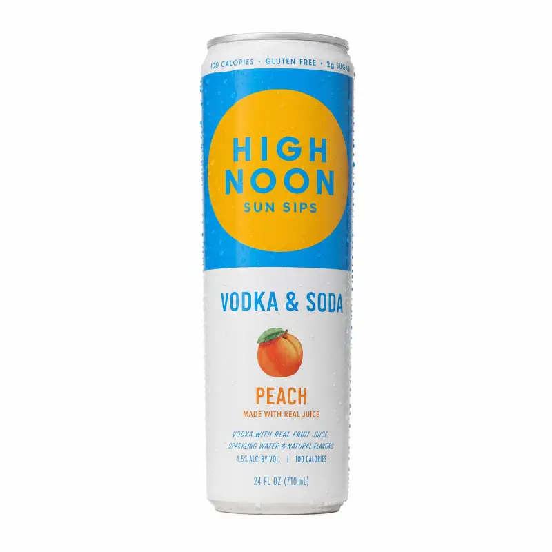 High Noon Sun Sips Peach Vodka & Soda 24oz