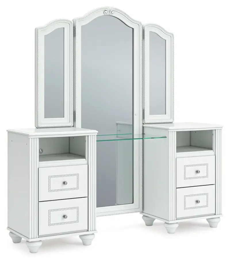 Kozlani - Vanity With Mirror - White