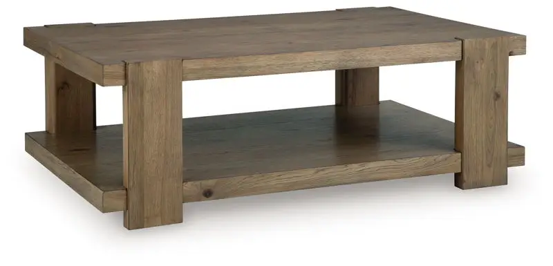 Flangren - Rectangular Cocktail Table - Light Brown