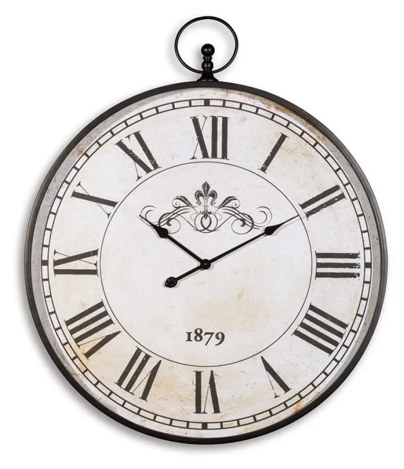 Augustina - Wall Clock - Antique Black