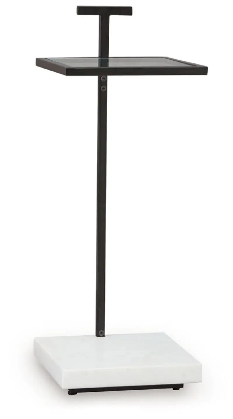 Mannill - Accent Table - Black / White