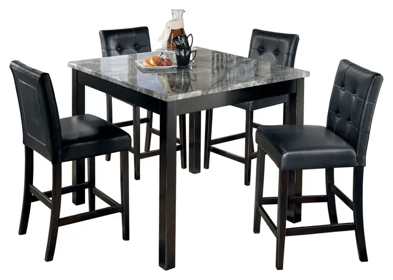 Maysville - Square Counter TBL Set (Set of 5) - Black