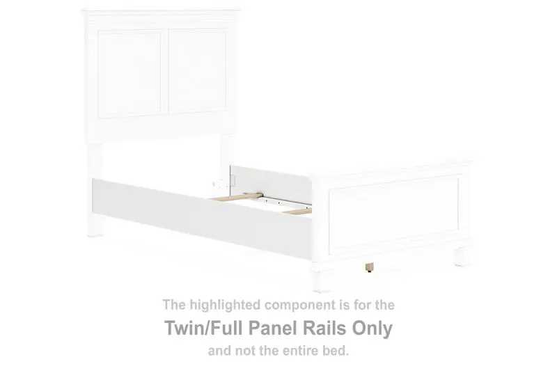 Fortman - Twin/Full Panel Rails - White