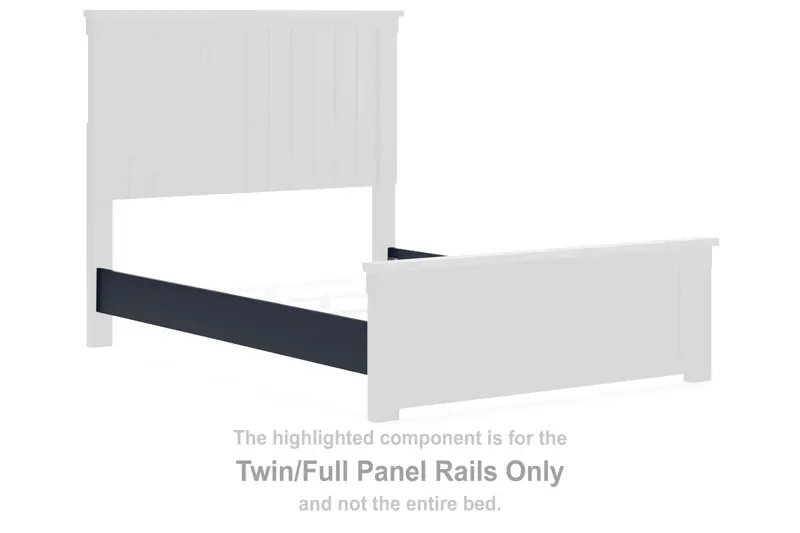 Landocken - Twin/Full Panel Rails - Brown / Blue