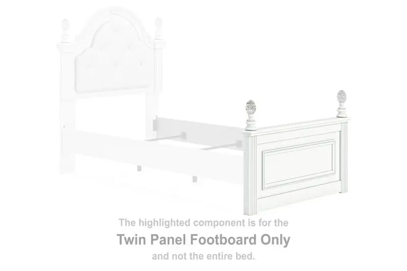 Kozlani - Twin Panel Footboard - White
