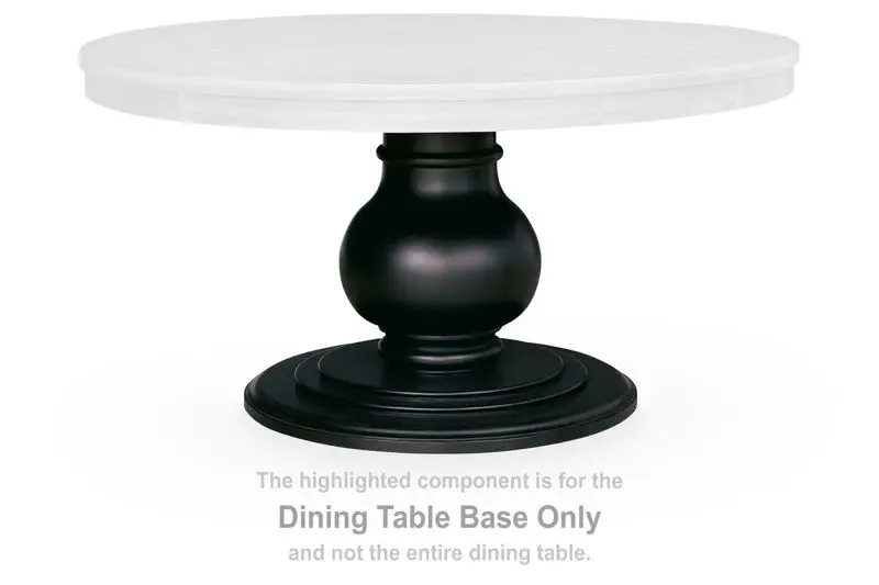 Ridgester - Round Dining Room Table Base - Black