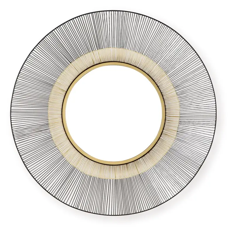 Dallmen - Accent Mirror - Black / Gold Finish