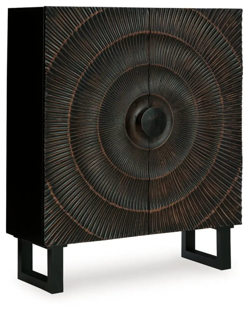 Fosterman - Accent Cabinet - Distressed Black