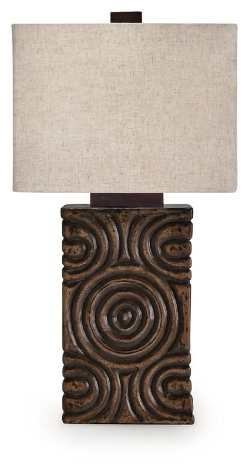 Heathbury - Paper Table Lamp - Antique Brown