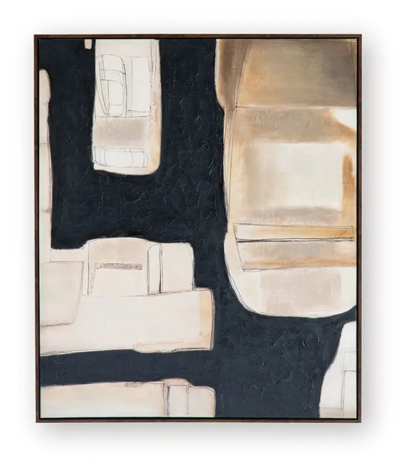 Feyville - Wall Art - Black / Brown / Cream