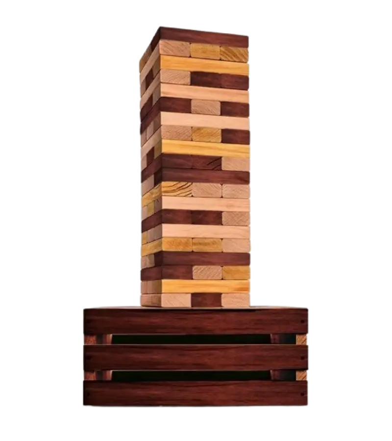ROC’n Tower oversized stacking lawn game rental